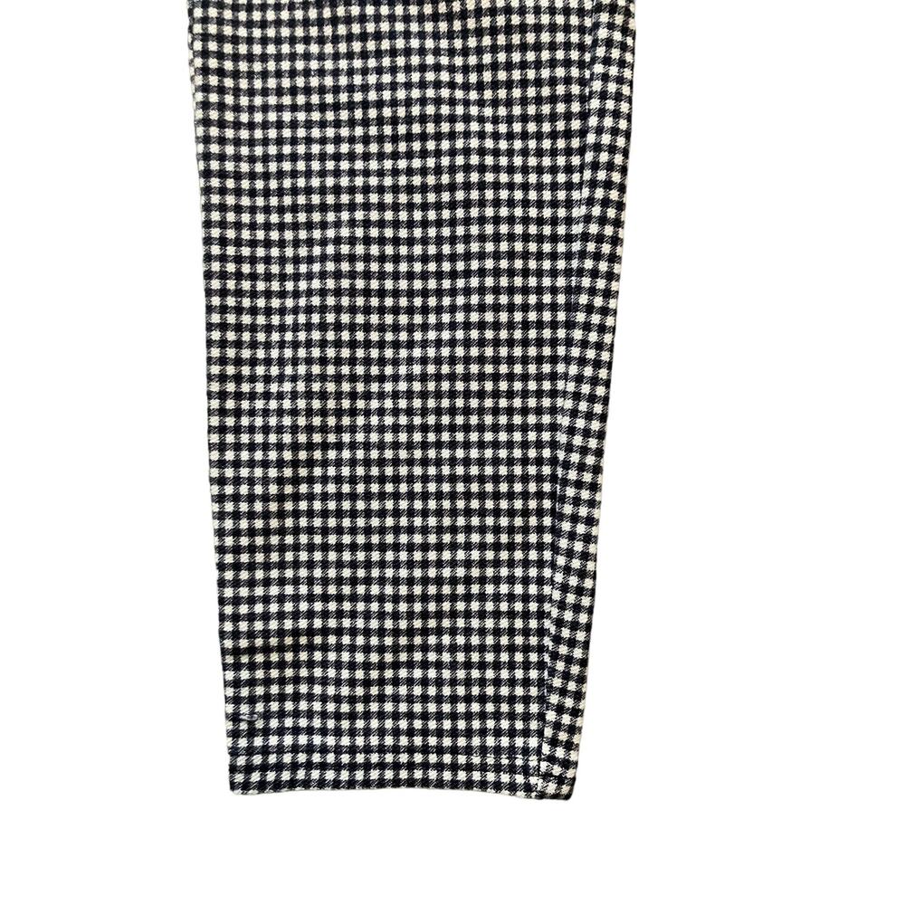 Michael Kors Womens Navy/White Checkered Skinny Pull-On High-Rise Pants | Size L - Picture 6 of 10